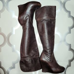 SAKS FIFTH AVE Bianca Wedge Boots 7.5